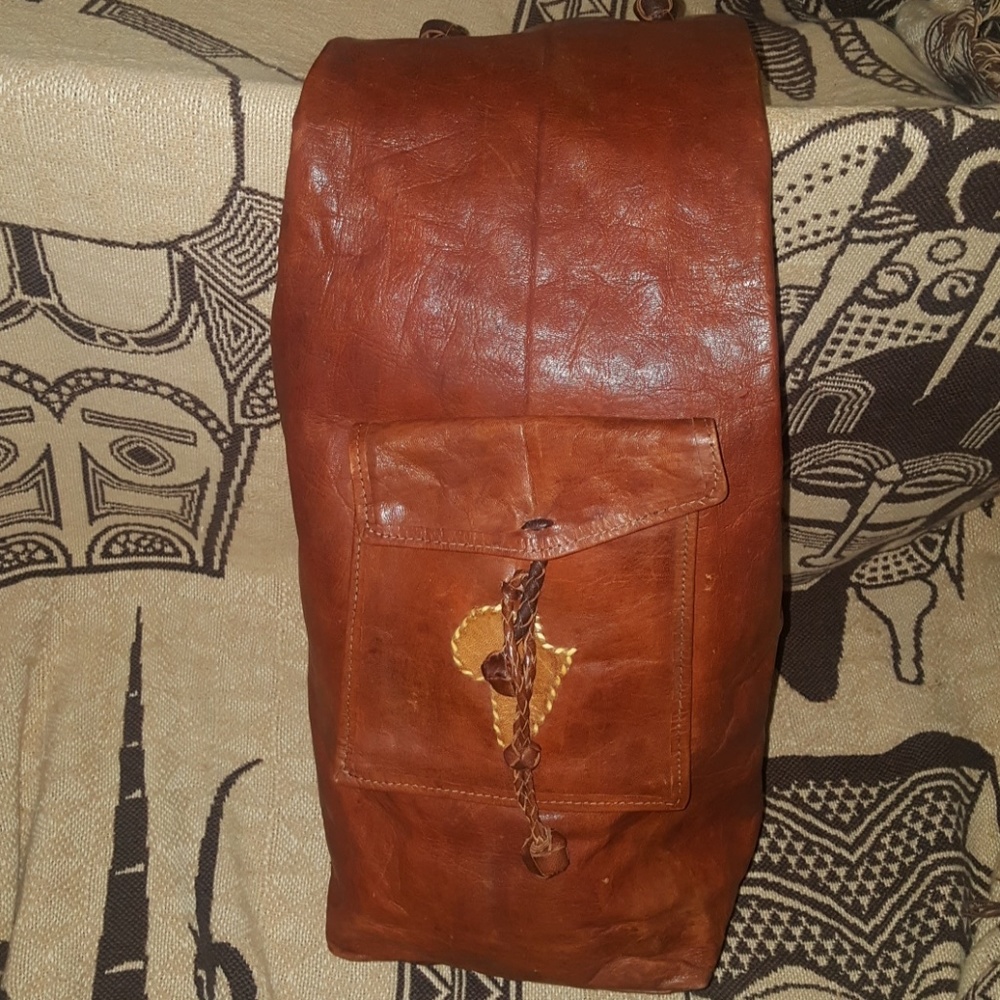 Handmade vintage leather Conga Drum bag